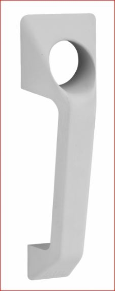 POIGNEE PVC GRIS POUR SURETE CIB A BTON POUSSOIR AVEC VIS